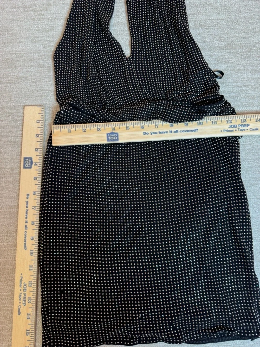 bebe Black Halter Backless Studded Mini Dress - Picture 3 of 6